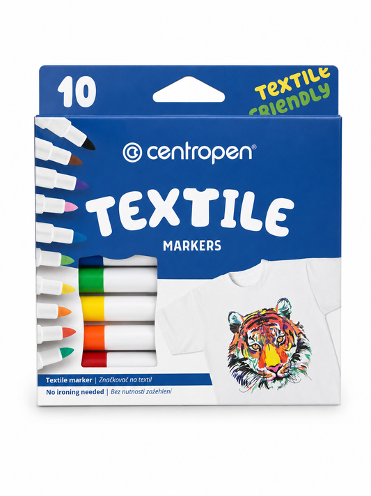 Ollie 10 db-os Centropen textilfilc készlet textil színezéshez
